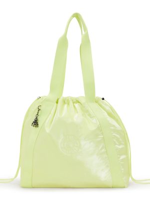 Elmar Lacquered Drawstring Tote Bag