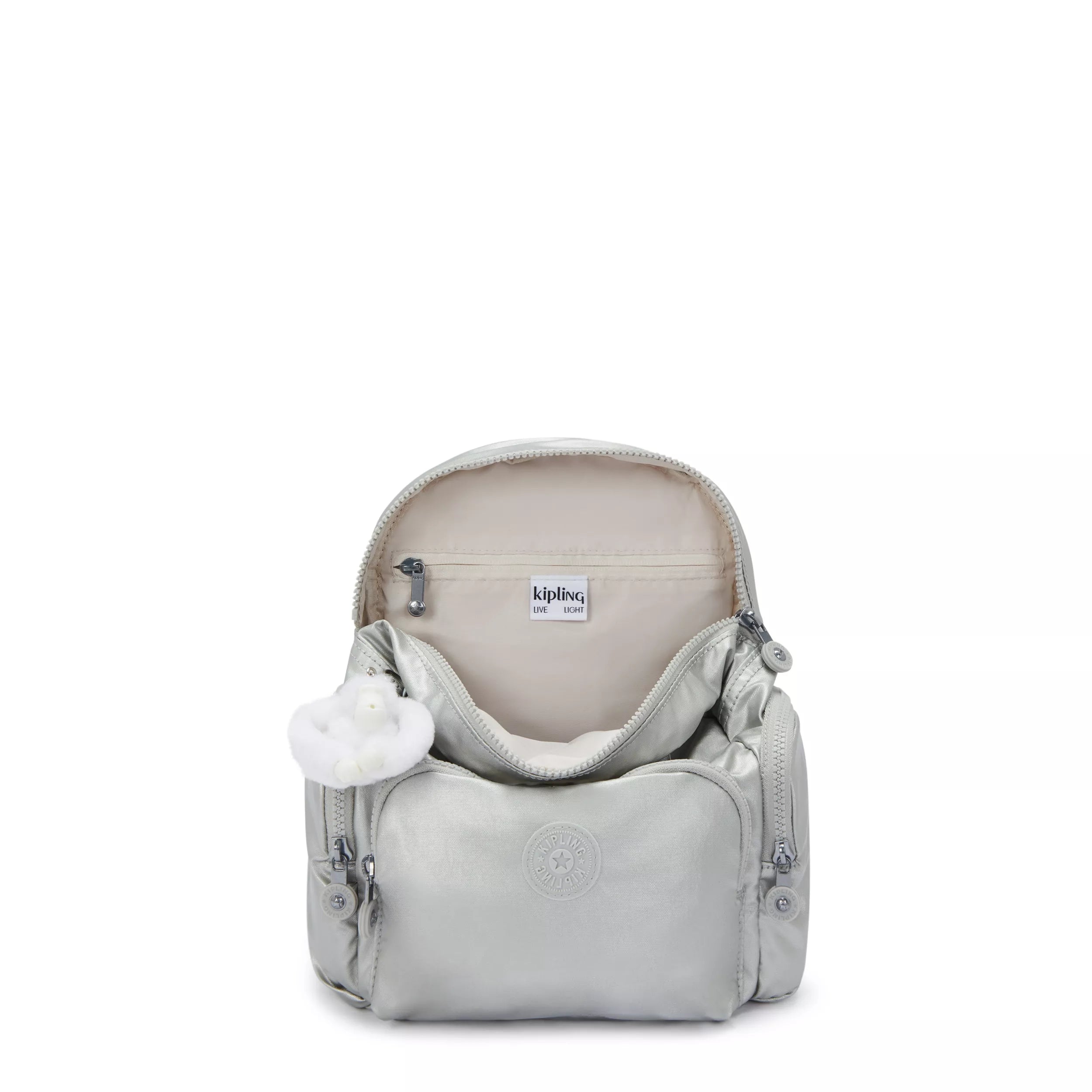 City Zip Mini Metallic Backpack - Image 4