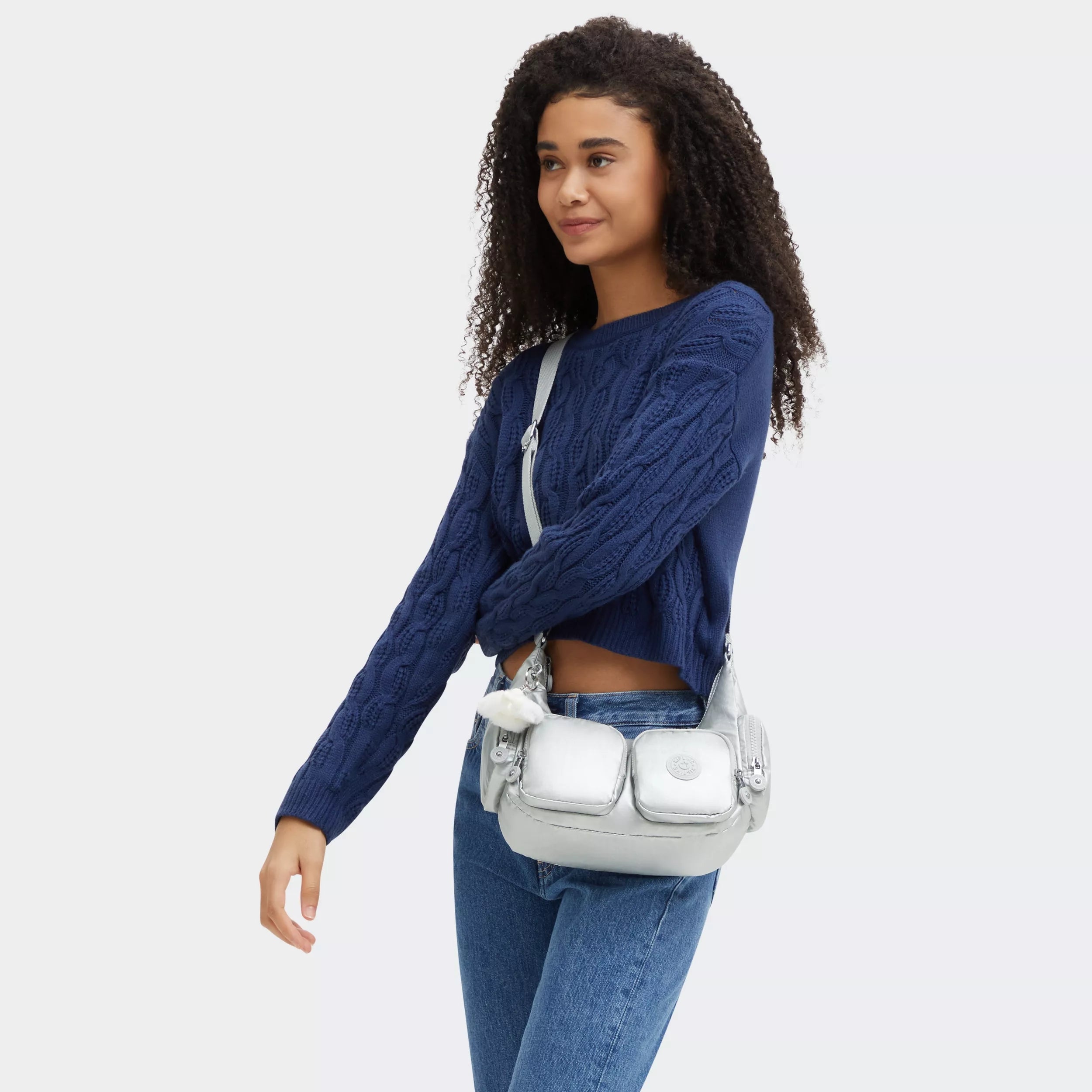 Rikka Small Metallic Crossbody Bag - Image 7