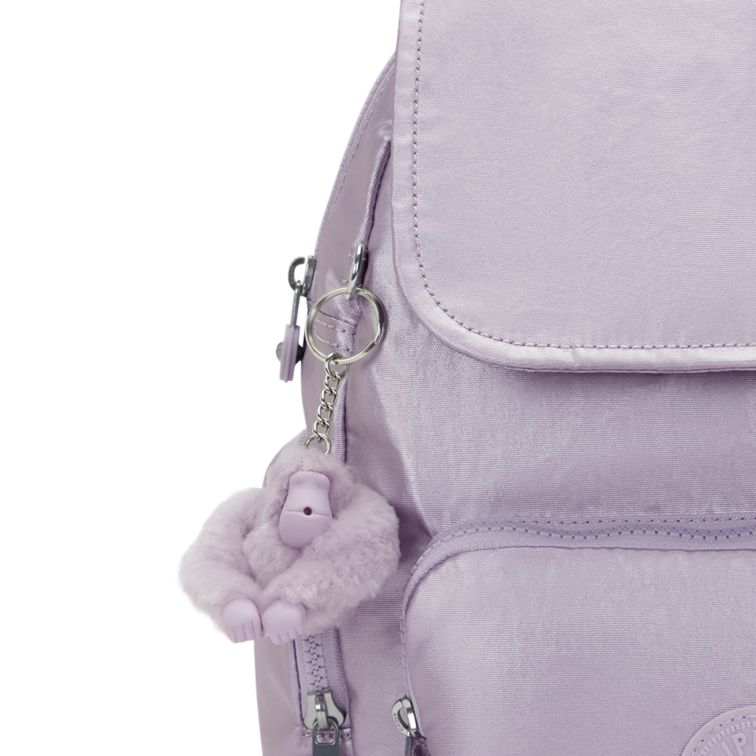 City Zip Small Metallic Backpack - Image 6