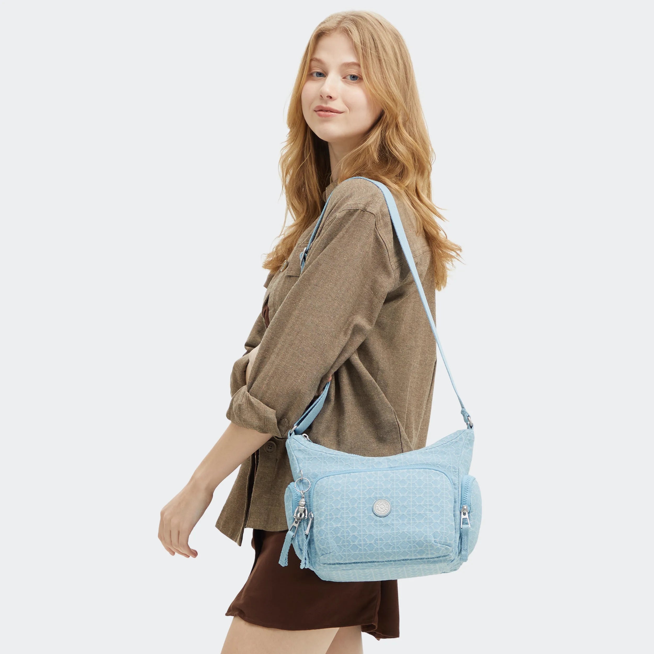 Gabb Small Printed Denim Crossbody Bag - Image 7